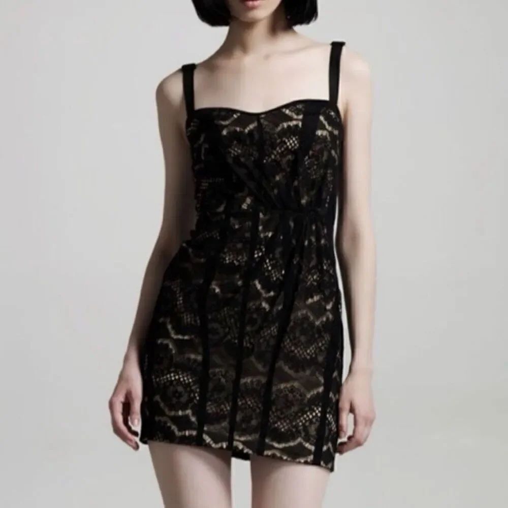 Rag & Bone Women's size 2 Black Hadleigh Dress Lace Overlay